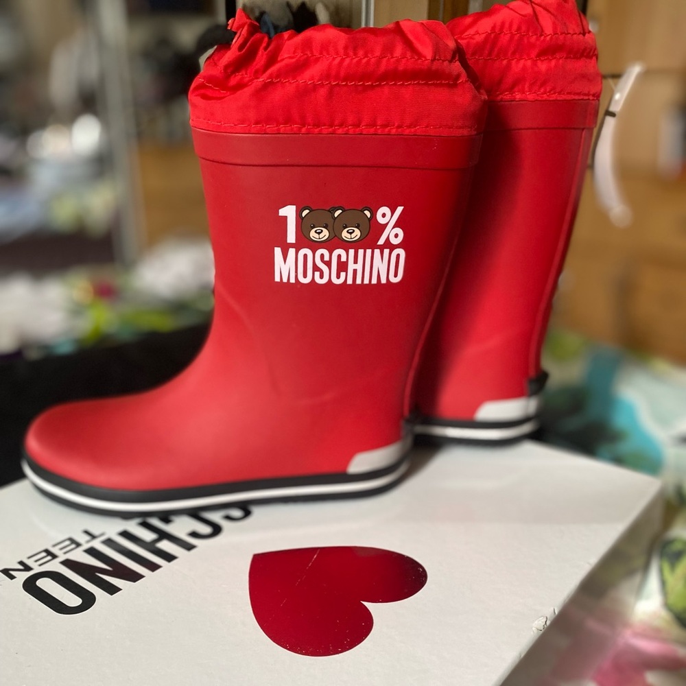NWTS **Authentic** kids Moschino rain boots